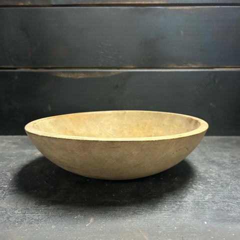 Vintage Wooden Munising Bowl Out of Round Primitive Wood