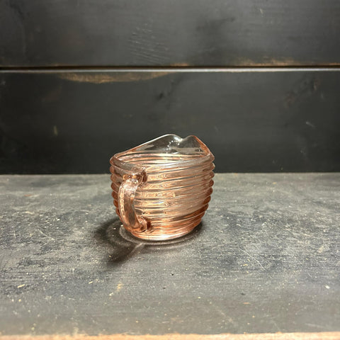 Vintage Anchor Hocking Manhattan Pink Depression Glass Creamer