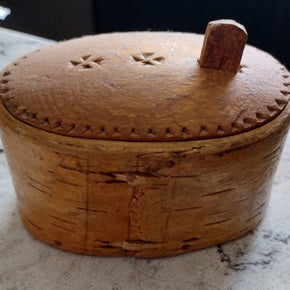 Antique Swedish Birch Wood Box