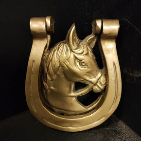 Antique Brass Horseshoe Door Knocker