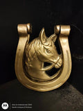 Antique Brass Horseshoe Door Knocker