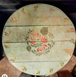 Antique Large Hand-Painted Cheese Box, Old Stenciled Paint