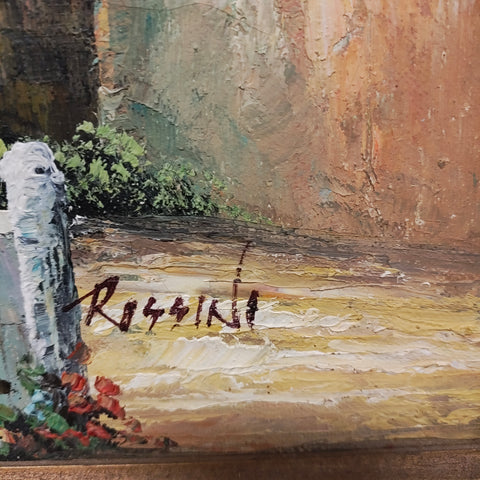 Vintage Rosini Oil Painting