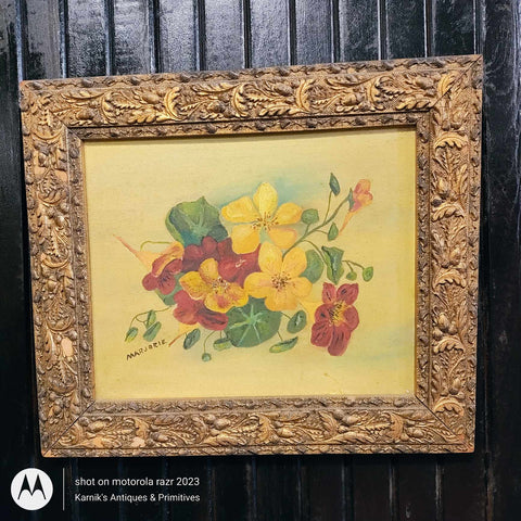 Vintage Marjorie Flowers Painting