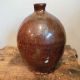 Antique Primitive Oval Brown Stoneware