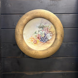 Antique Gold Glitter Round Picture Frame With A Plate