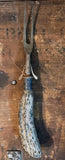 Metal Fork With Antler For A Handle