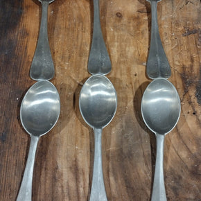 Vintage, 6 Nantucket Pewter Spoons