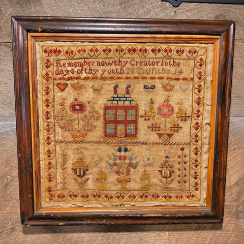 Original Antique Sampler by M.Griffiths age 14