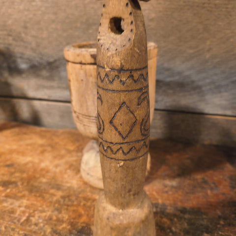 Primitive Wooden Mortar & Pestle