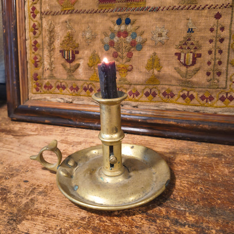 Antique Brass Chambers Candlestick