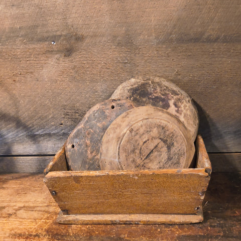 Antique Primitive Wooden Box w/ Original Paint