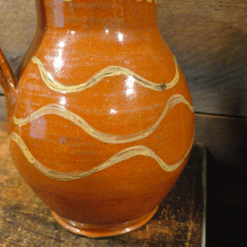 Antique Redware Pitcher