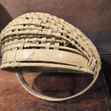 Antique Primitive Oak Split Half Buttocks Basket