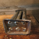 Antique 19th Century Primitive Tin 6 Tube Candle Mold 11”