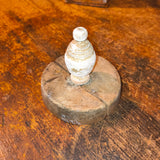 Antique Primitive Wooden Butter Stamp / Butter Print of a Sunflower