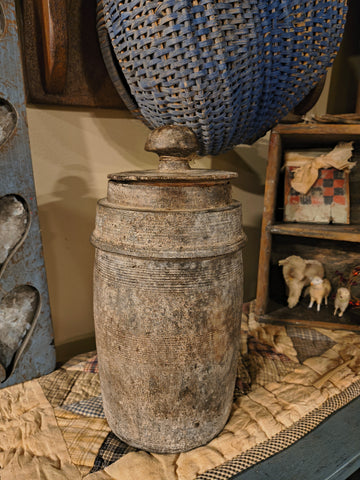 Antique Wooden Water Vessel