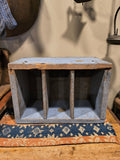Primitive Old Blue Box With Shelves