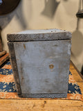 Primitive Old Blue Box With Shelves