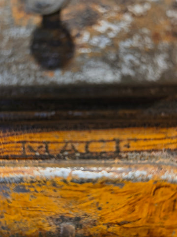 Antique Primitive Metal Spice Cabinet Apothecary