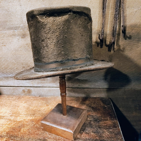 Antique Top Hat & Stand