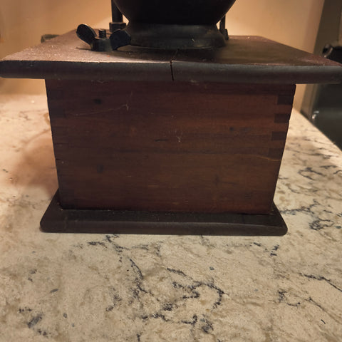 Vintage Wooden Coffee Grinder Lamp