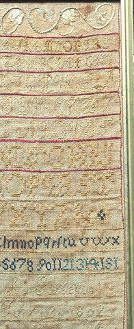 Antique Early Sampler 1802