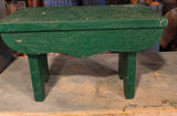 Antique Green Painted Cricket Stool