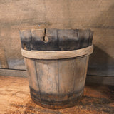 Antique Primitive Wooden Sap Bucket 11"