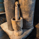 Primitive Wooden Mortar & Pestle