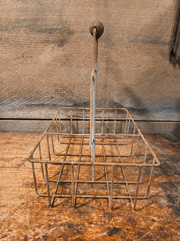 Old Metal Milk Bottle Carrier