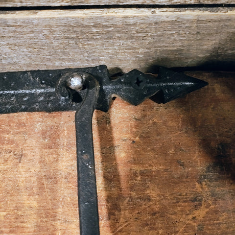 Vtg 5 Pc Set CAST IRON KITCHEN UTENSIL Spoon Ladle Rack TAIWAN Primitive Decor