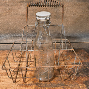Old Metal Milk Bottle Carrier