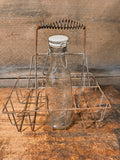 Old Metal Milk Bottle Carrier
