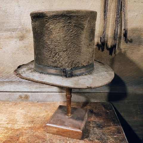 Antique Top Hat & Stand