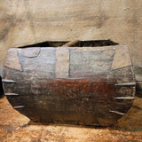 Antique Chinese Rice Grain Harvest Basket Bucket Scoop Measure