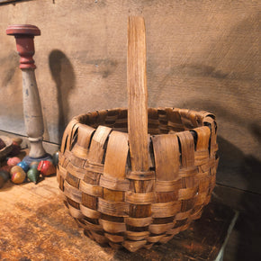 Antique Primitive Wooden Basket