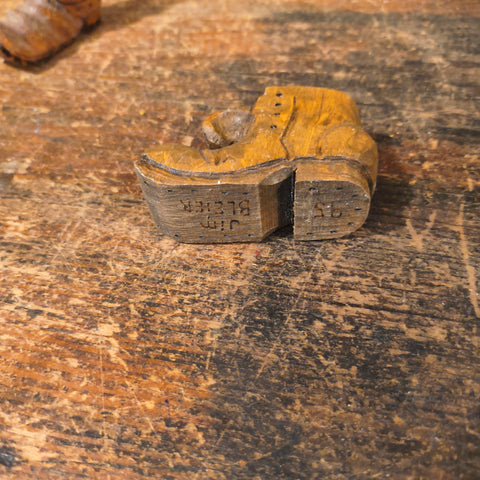 Primitive Gourd w/ 2 Wooden Boots