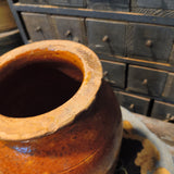 Antique American Redware Preserves Crock