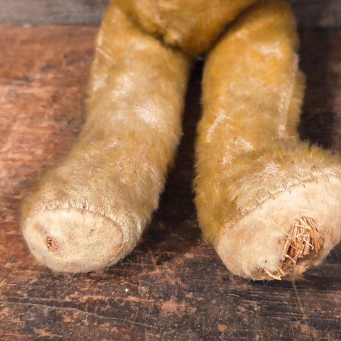Antique Primitives Straw-Stuffed Mohair Teddy Bear