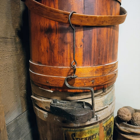 Antique Wrought Iron Betty Lamp