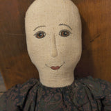 Primitive Vintage Stuffed Doll 19"