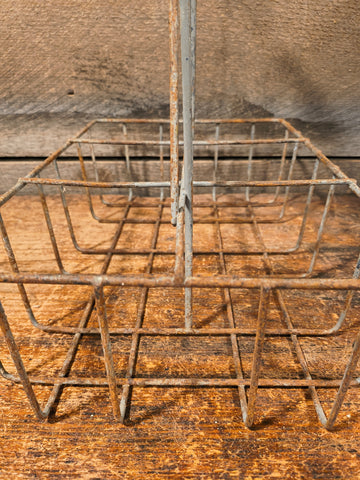 Old Metal Milk Bottle Carrier