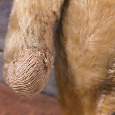 Antique Primitives Straw-Stuffed Mohair Teddy Bear
