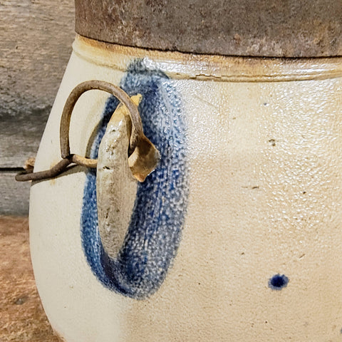 Antique W. Booker, Eastern PA, SALT GLAZE