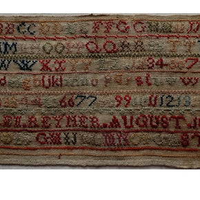 ALPHABET SAMPLER BY ELLEN RAYNER - August 1857