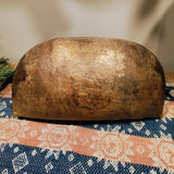Antique Wooden Bowl with leather strap