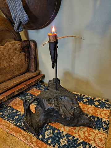 Antique Primitive Rush, Candle Lighting