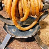 Antique Beeswax Coiled Candle Jack Wrought Iron
