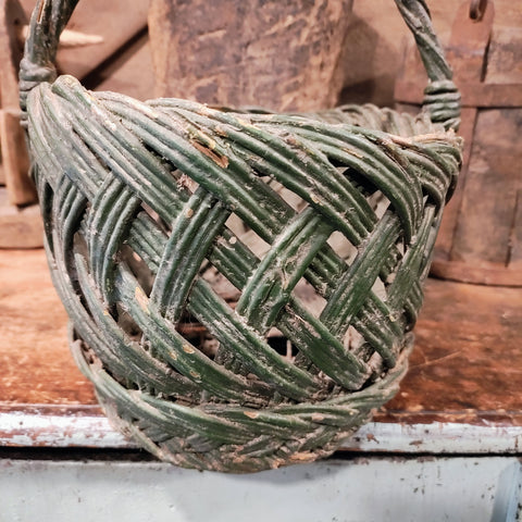 Antique Original Green Basket